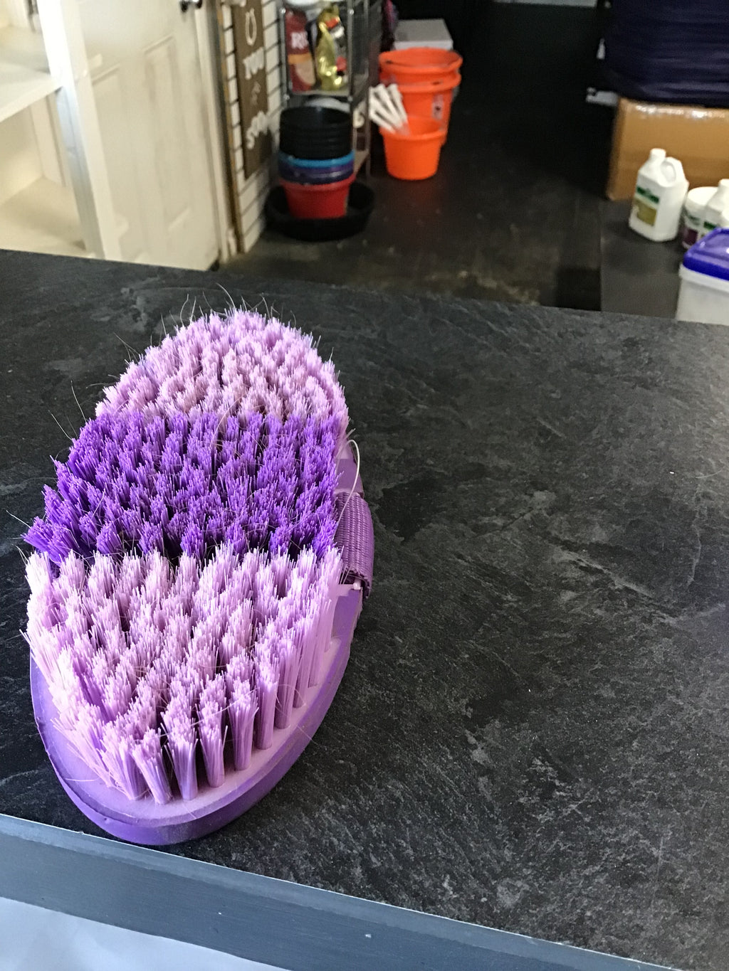 Purple body brush