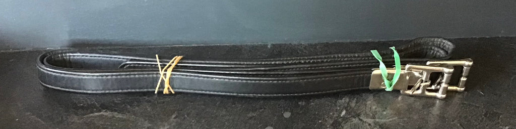 57” black stirrup leathers