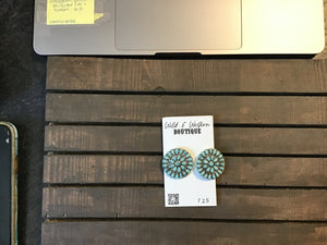 Round Turquoise Concho Stud