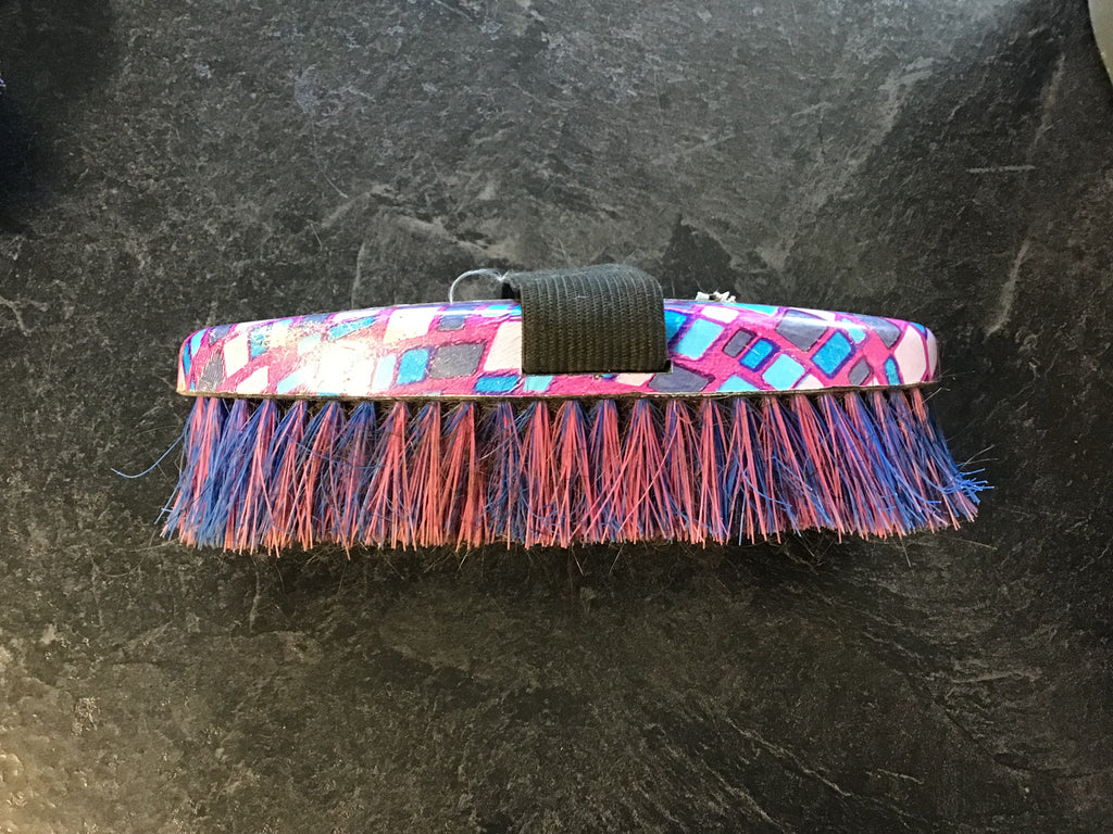 Blue and pink brush