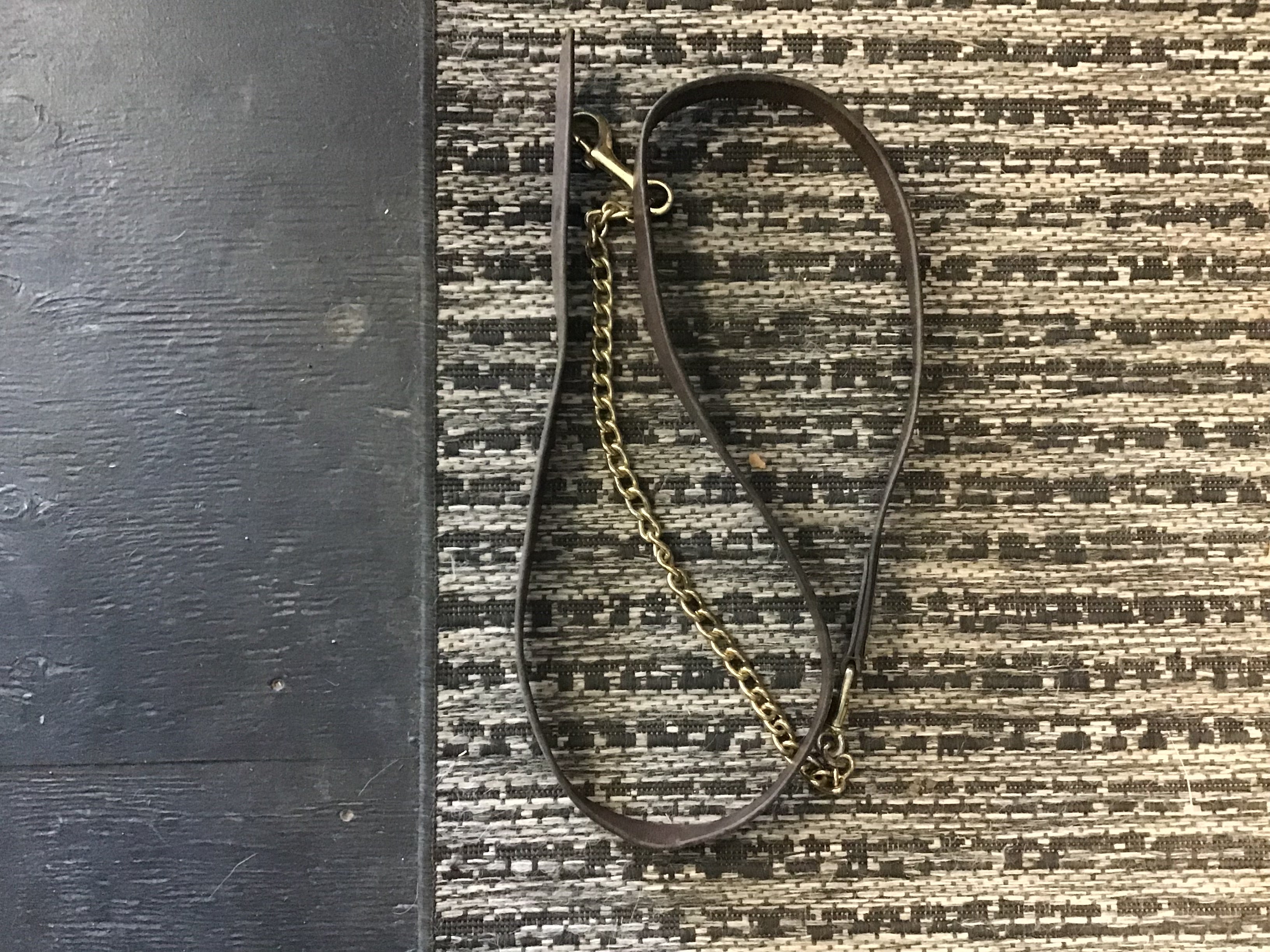 Leather Lead Rope w/ Chain