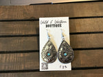 Silver and Turquoise Teardrop Dangle