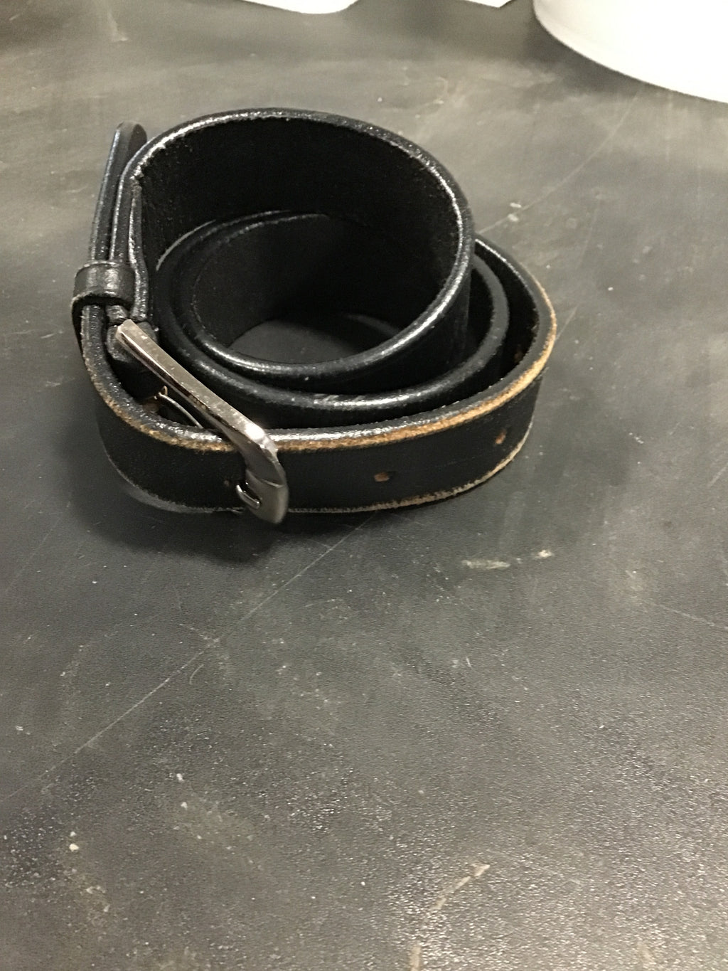 XS Black leather belt
