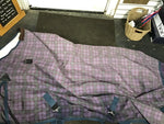81” lined purple plaid stable sheet