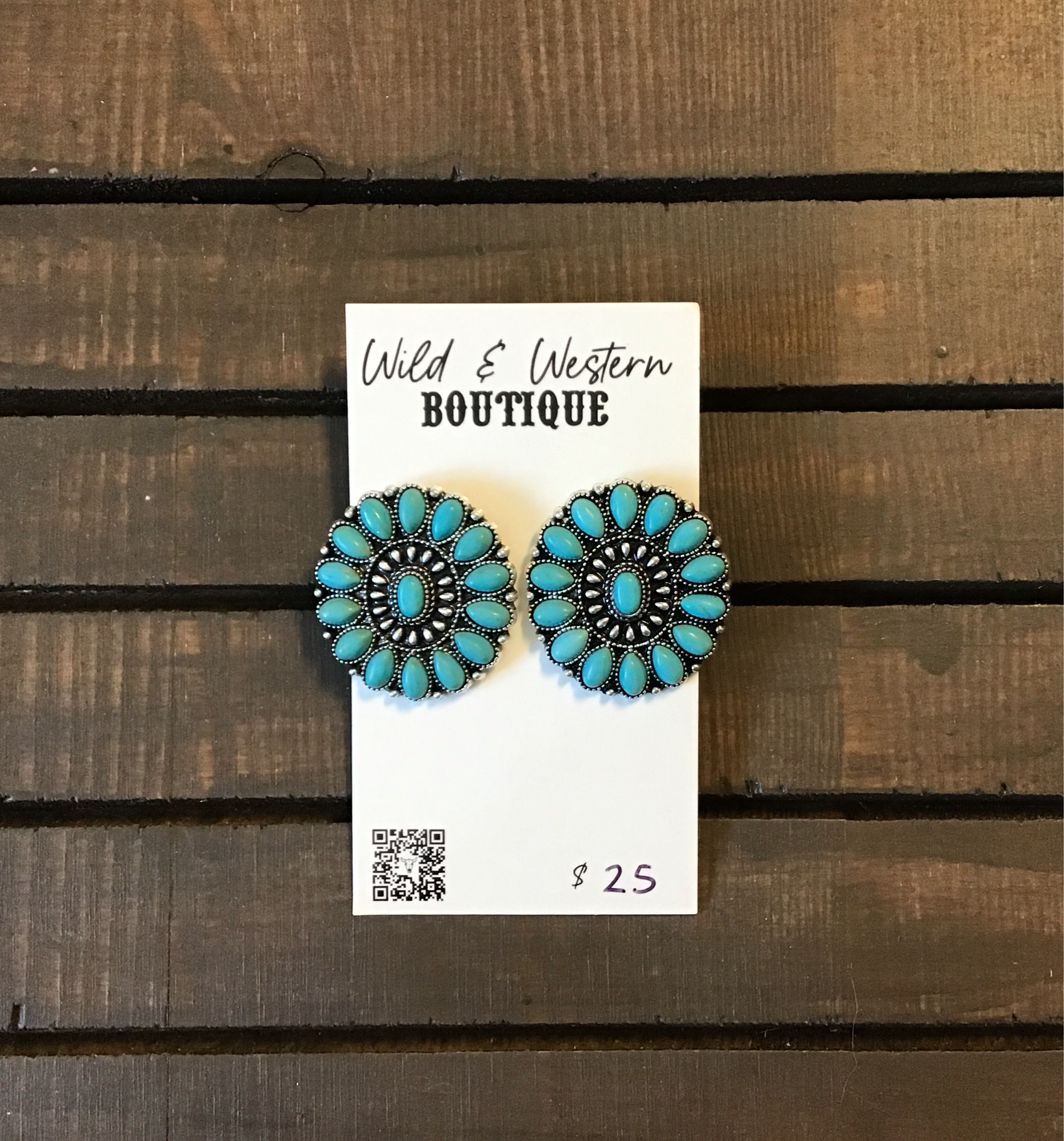 Oval Turquoise Concho Stud