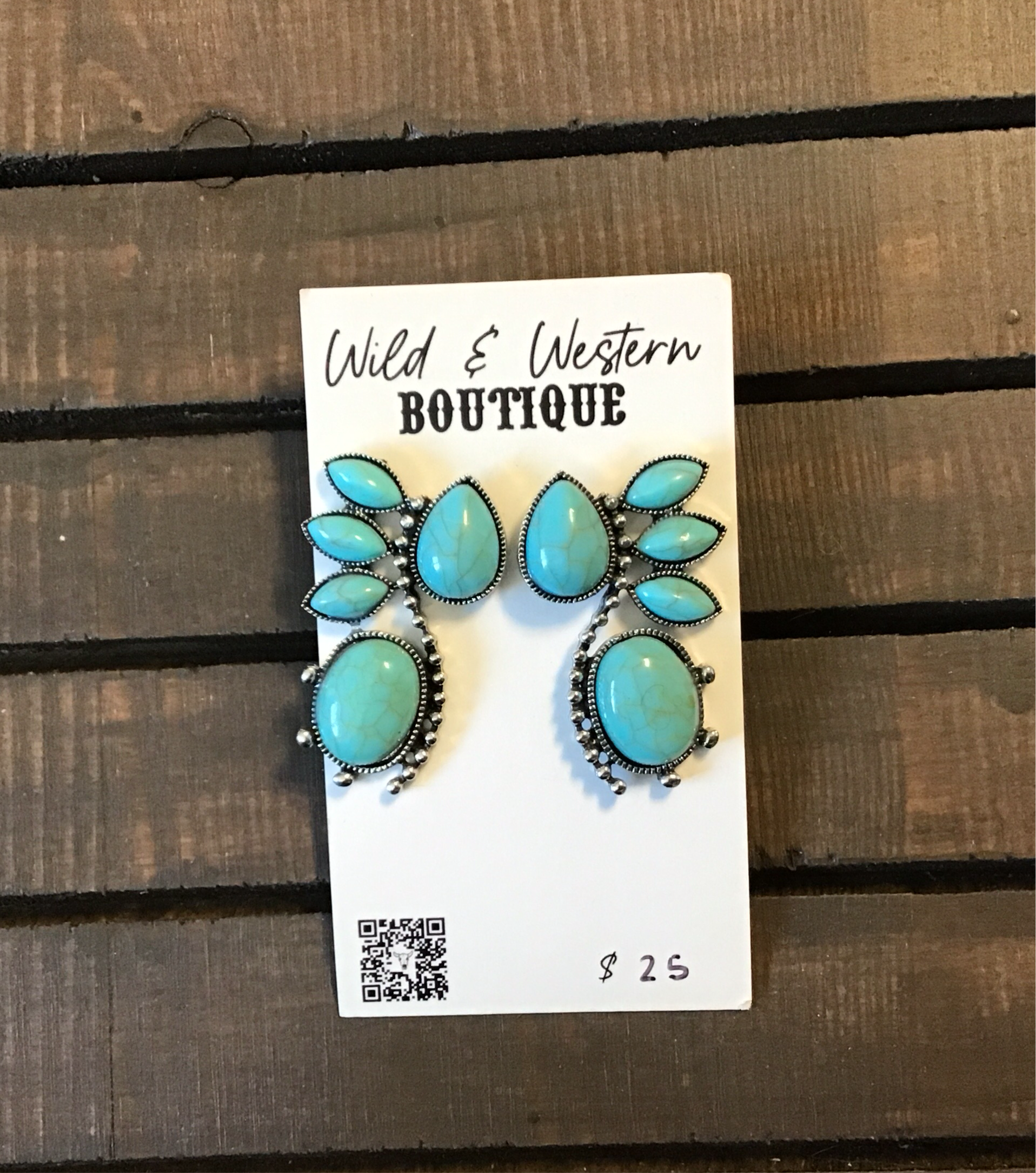 Turquoise Swirl Stud