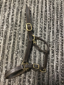 Leather grooming halter