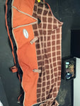 Supra orange plaid rainsheet 76”