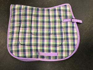 Plaid saddle pad