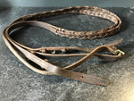 Narrow braided reins 1/2” wide