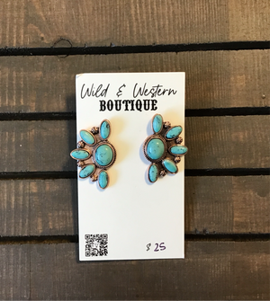 Sunburst Turquoise Stud