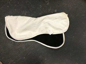 White shedrow half pad cover w black fleece lining