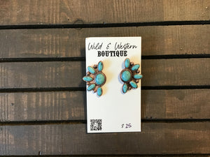 Sunburst Turquoise Stud