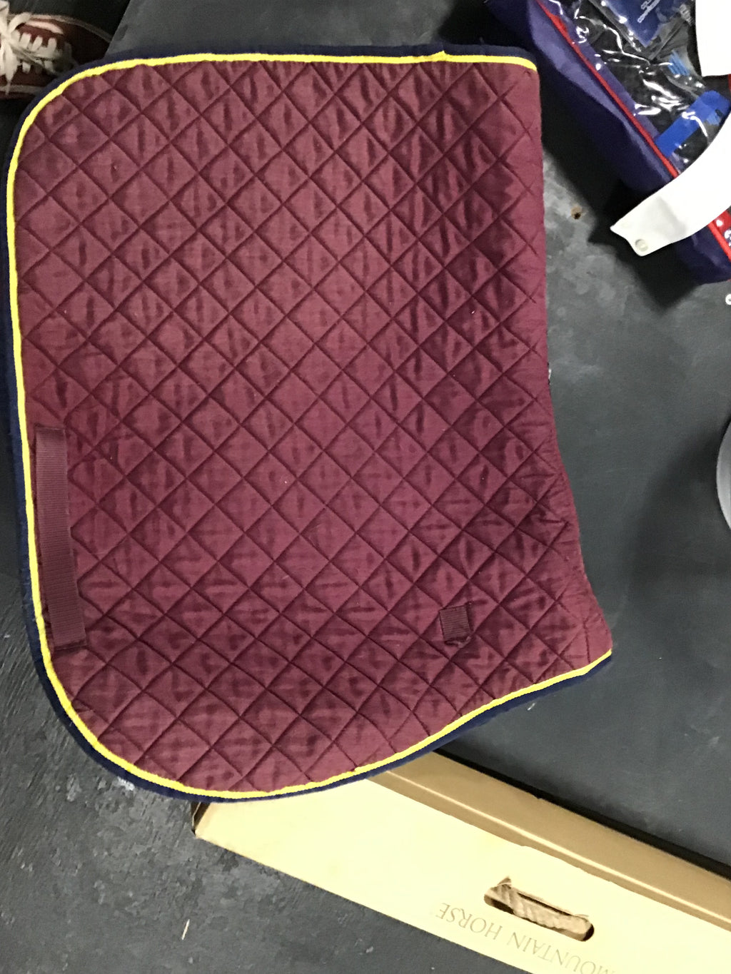 Burgundy saddle pad