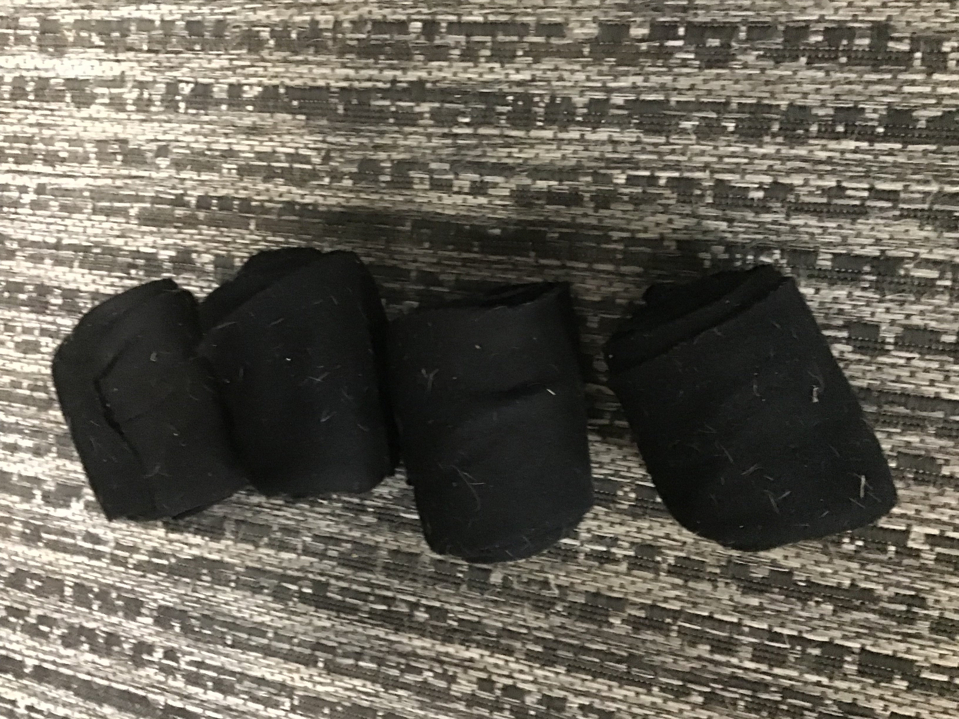 Black polo wraps - set of 4