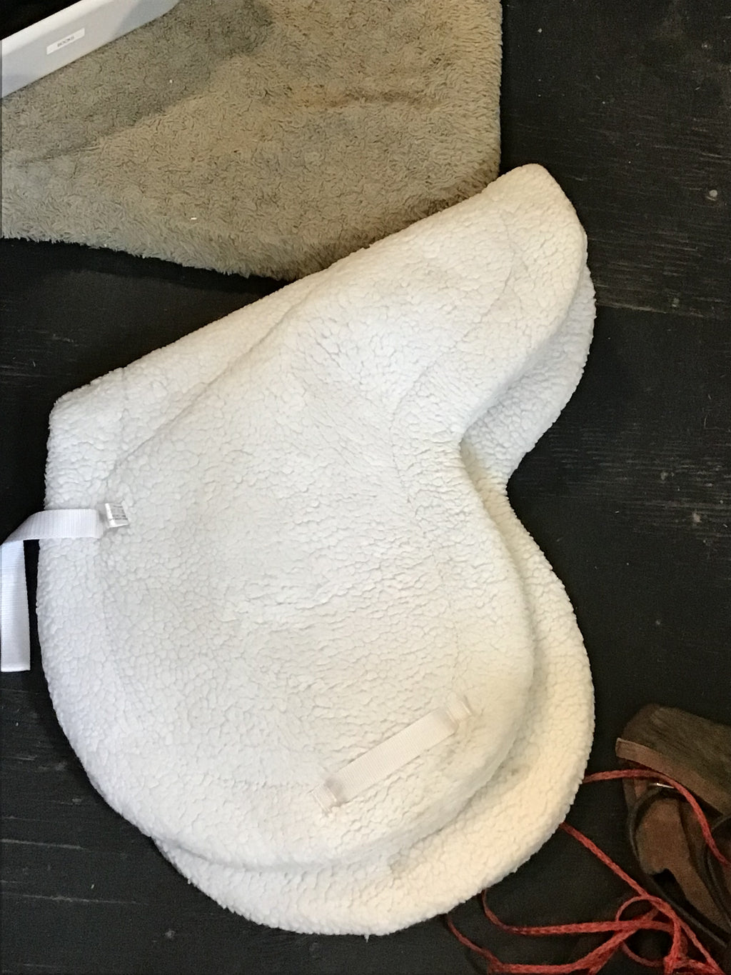 White fluffy hunter pad