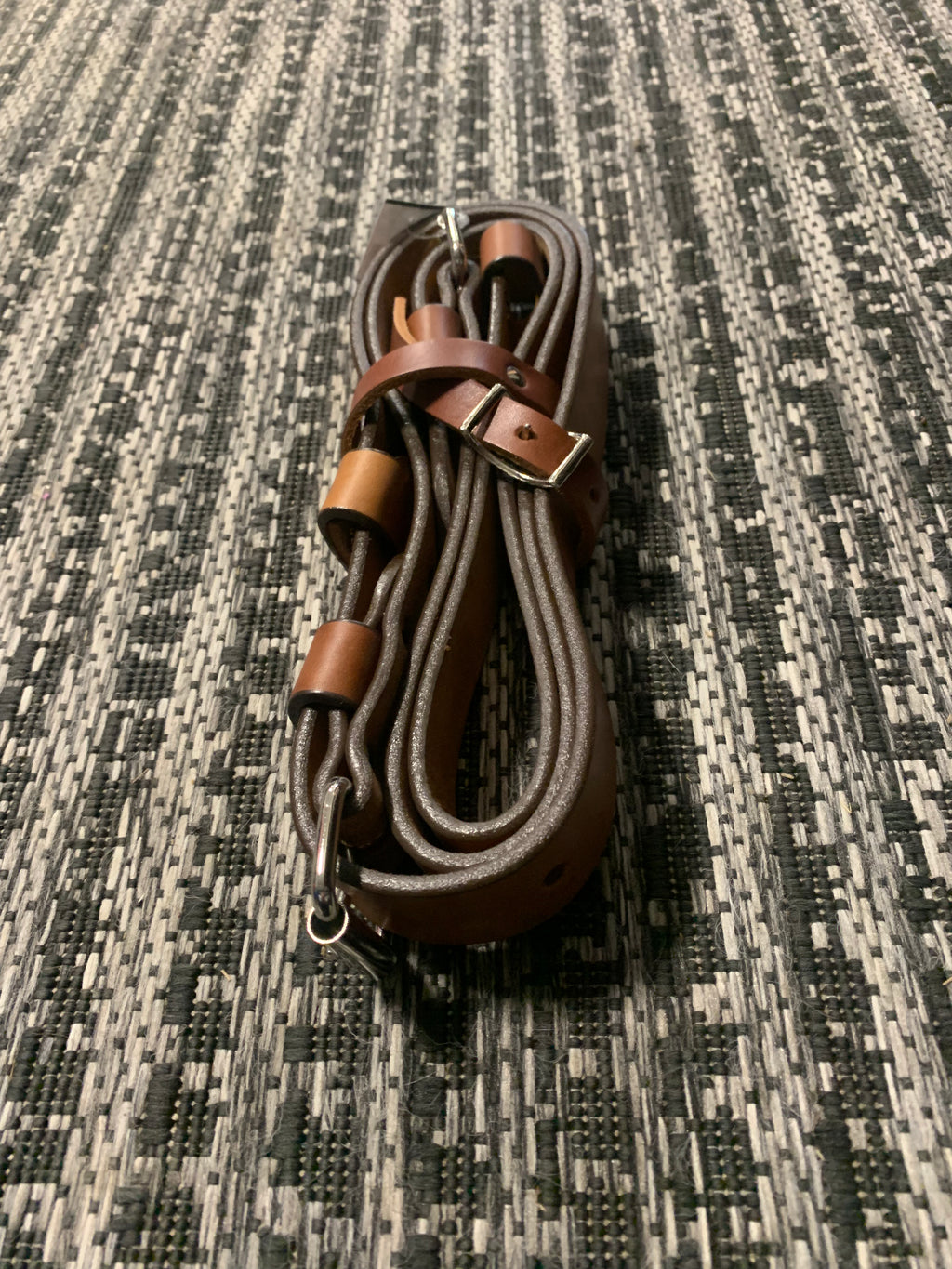Western Rawhide Flank Set - Chocolate (1-1/2")