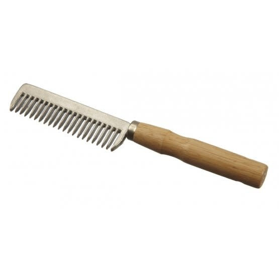 Wooden handle pull comb