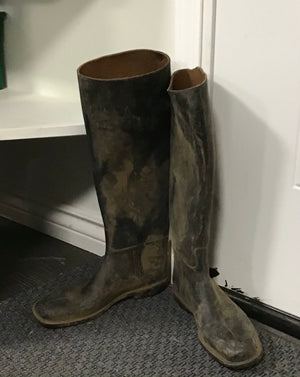 Rubber riding boots
