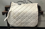 White Roma AP Pad with blue/gold piping